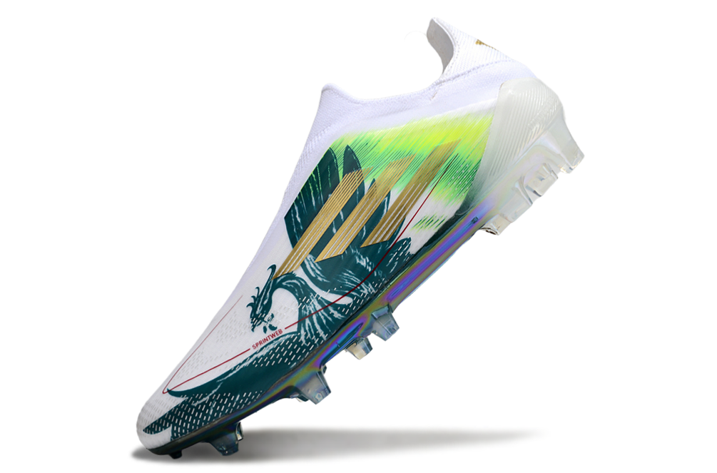 Adidas F50 Elite FG Firm Ground Soccer Cleats - White/Green/Yellow